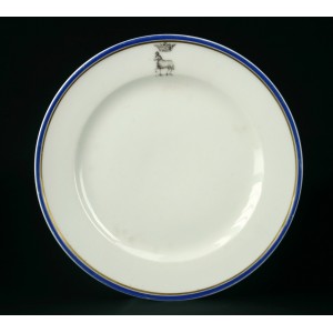 Assiette plate en porcelaine aux armes du marquis de Pérignon