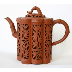 Théière réticulée en grès de Yixing