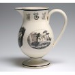 Pichet en faïence fine (terre de pipe) imprimée, Montereau (?), vers 1800