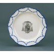 assiette plate en faïence fine anglaise aux armes de Jérôme Champion de Cicé, archevêque de Bordeaux (1781-1789)