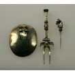 Fourchette pliante, cuilleron et cure-dents. Pays-Bas, 1600-1630
