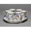 Tasses à glace sur plateau "Bouret", porcelaine tendre, Sèvres, 1777