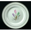 Assiette plate "Tulipes", faïence fine de Gien, vers 1960