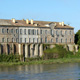 Façade nord de l'abbaye sur la Garonne